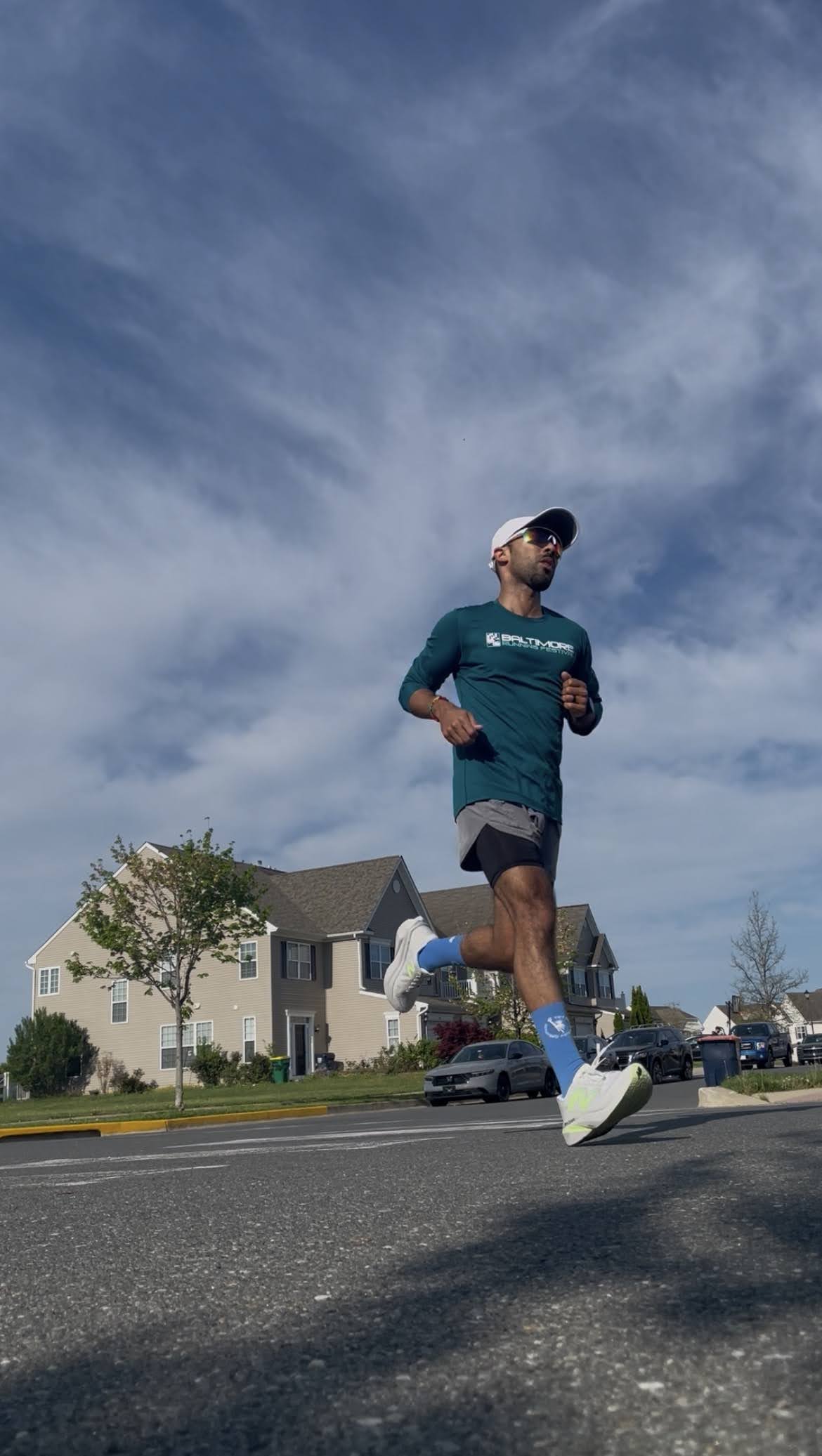 Calvin Daniel running a marathon